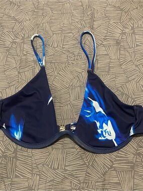 Blue fire bikini top